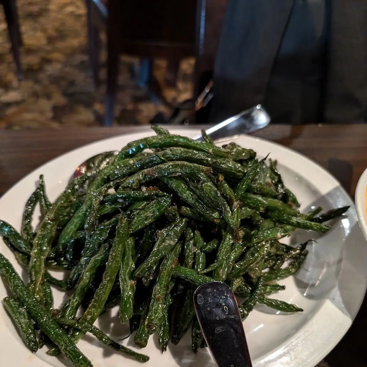 szechuan green beans lunch 午餐干煸四季豆